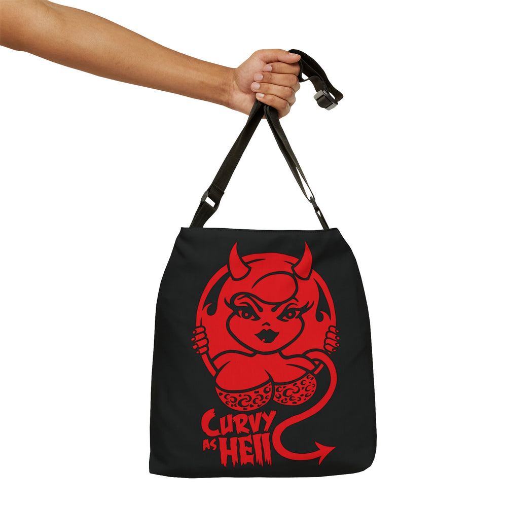Curvy As Hell Adjustable Tote Bag (AOP) - IGZ Clothing