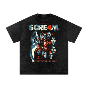 Scream 4 Acid Wash Oversize T-Shirt