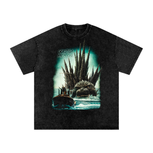 Godzilla Acid Wash Oversize T-Shirt
