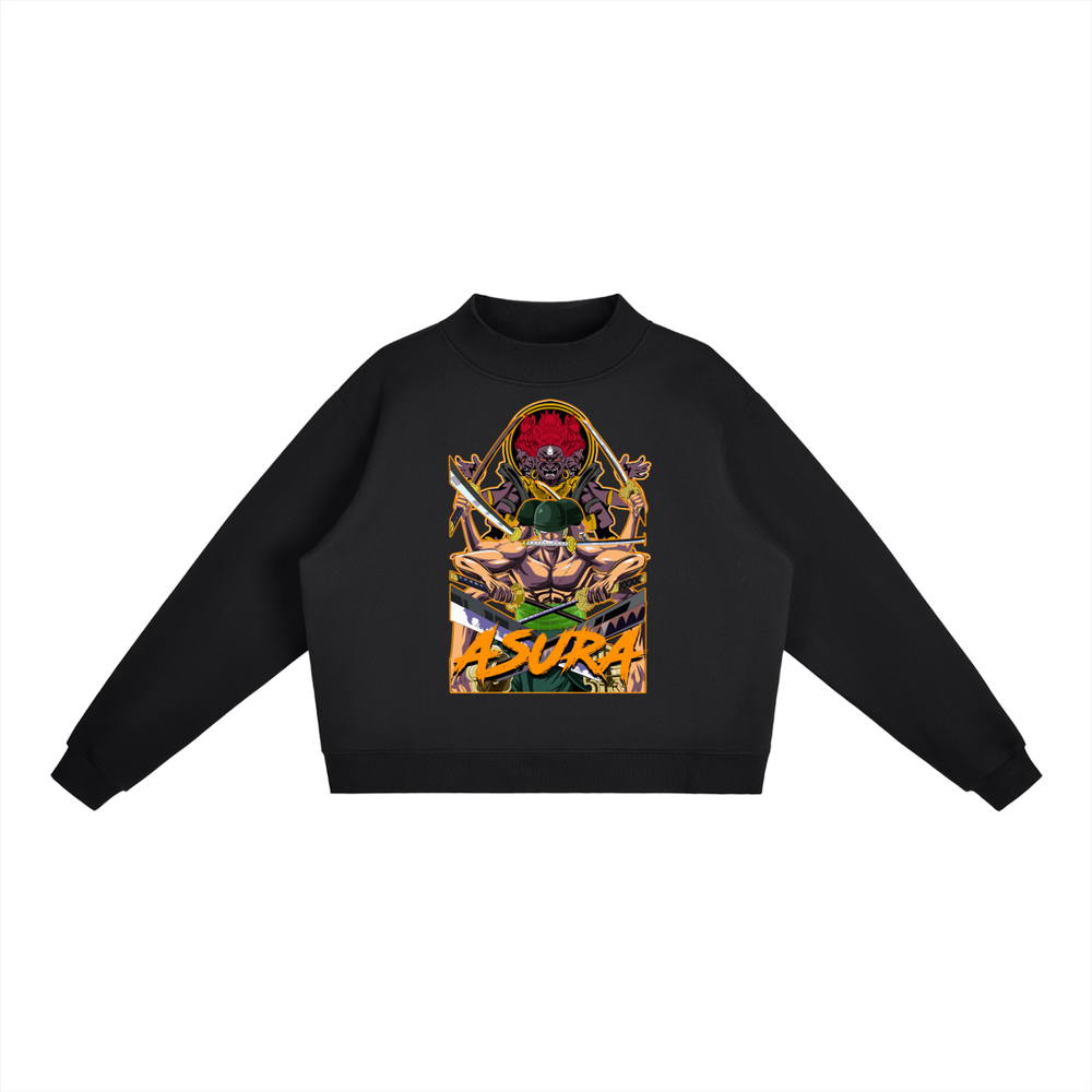 Zoro One Piece Essential Fleece Mid-Neck Crew Sweatshirt