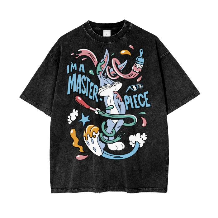 Bugs Bunny Looney Toons Acid Wash Oversize T-Shirt -