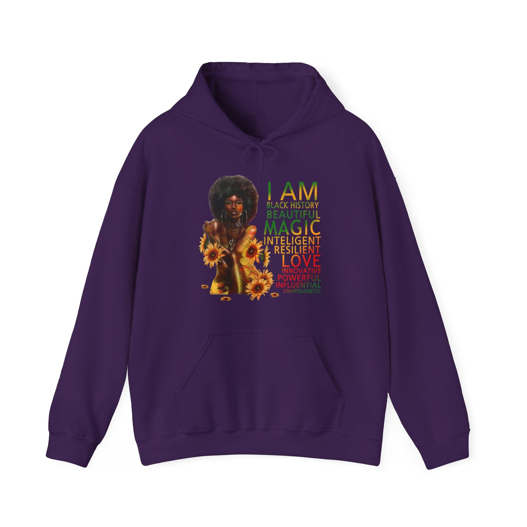Black girl magic Unisex Heavy Blend™ Hooded Sweatshirt - IGZ Clothing