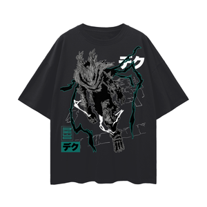 Deku My Hero Academia Oversize Deep Drop Shoulder Tee