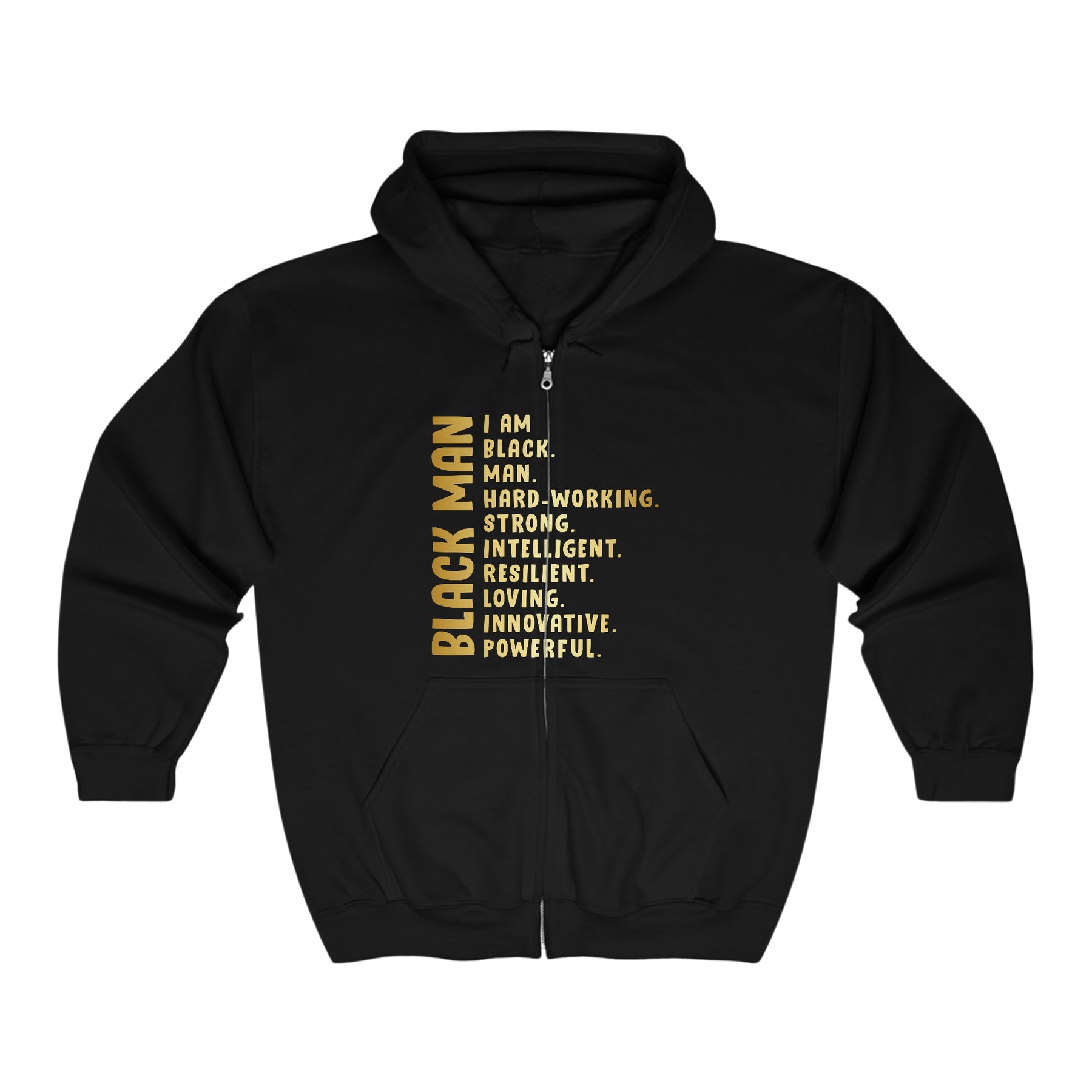 Black Empowerment Unisex Heavy Blend™ Full Zip Hooded Sweatshirt - IGZ Clothing