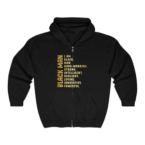 Black Empowerment Unisex Heavy Blend™ Full Zip Hooded Sweatshirt - IGZ Clothing