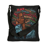 Black Beauty Adjustable Tote Bag (AOP) - IGZ Clothing