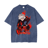 Gabimaru Hell’s Paradise Acid Wash Oversize T-Shirt -