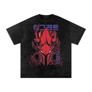 Igris Solo Leveling Acid Wash Oversize T-Shirt