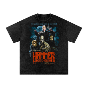 Hammer house of horror Acid Wash Oversize T-Shirt