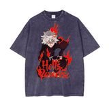 Gabimaru Hell’s Paradise Acid Wash Oversize T-Shirt -