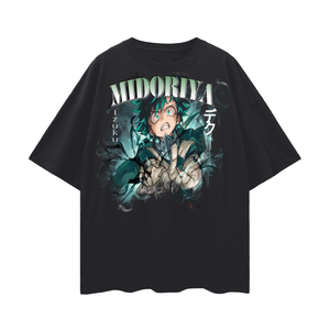 Deku My Hero Academia Oversize Deep Drop Shoulder Tee