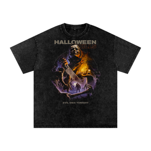 Halloween Acid Wash Oversize T-Shirt