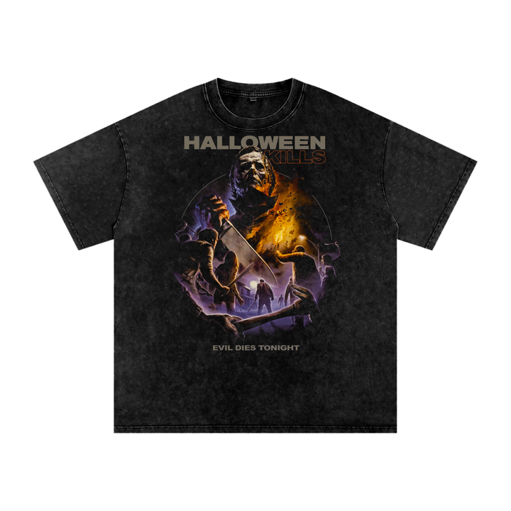 Halloween Acid Wash Oversize T-Shirt