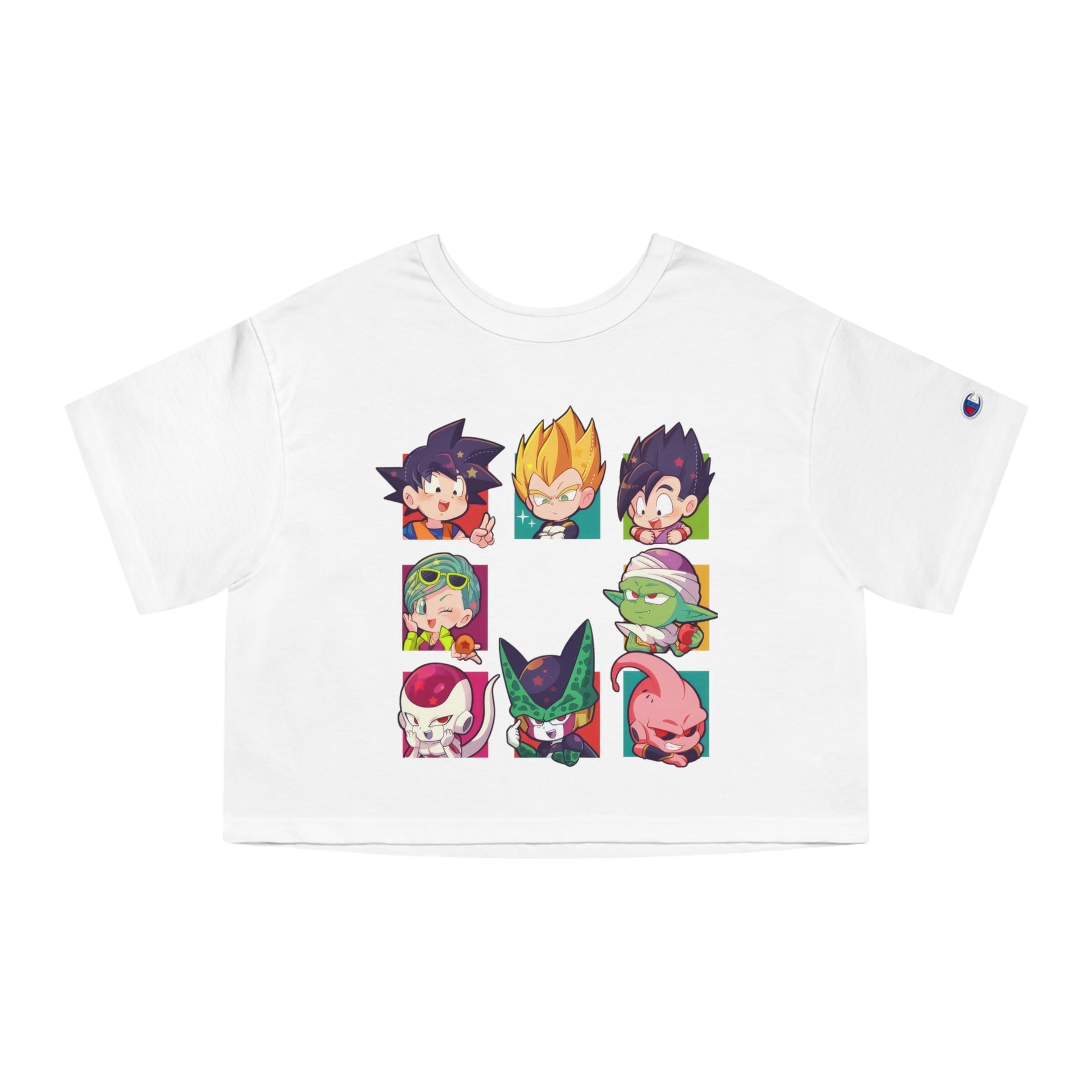 Dragonball Characters Champion Women's Heritage Cropped T-Shirt - IGZ Clothing