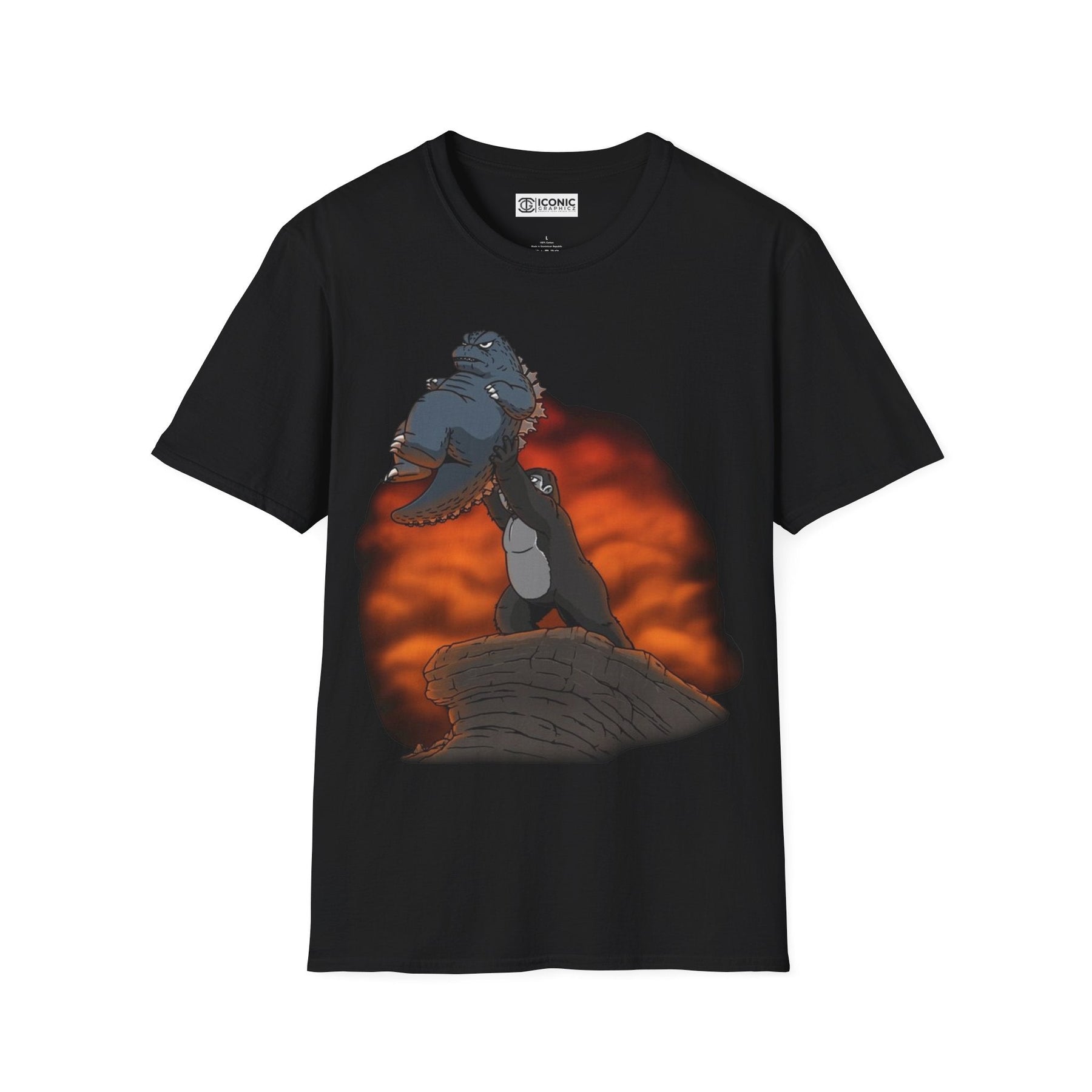 King Kong and Godzilla T-Shirt Printify