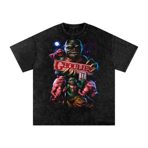Ghoulies Acid Wash Oversize T-Shirt