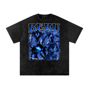 Beru Solo Leveling Acid Wash Oversize T-Shirt