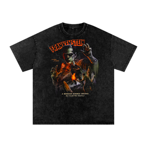 Frankenstein Acid Wash Oversize T-Shirt