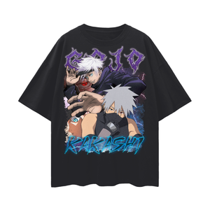 Gojo x Kakashi Oversize Deep Drop Shoulder Tee
