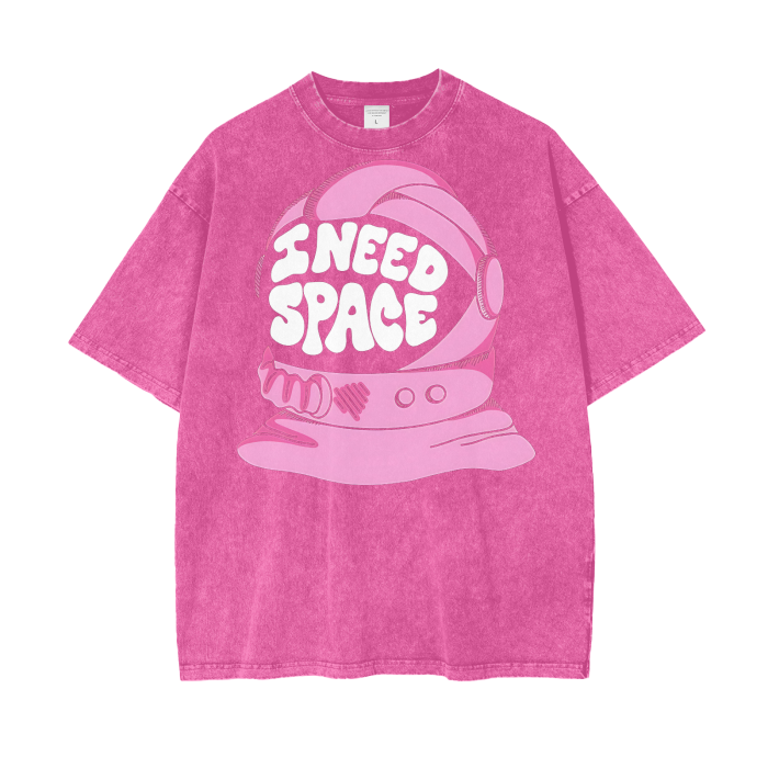 I need space Acid Wash Oversize T-Shirt ODMPOD