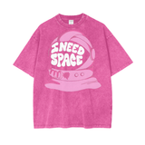 I need space Acid Wash Oversize T-Shirt ODMPOD