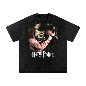 Harry Potter Acid Wash Oversize T-Shirt