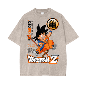 Goku Dragonball Oversize Snow Washed T-Shirt ODMPOD