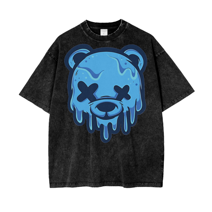 Dead bear Acid Wash Oversize T-Shirt - 250 GSM ODMPOD