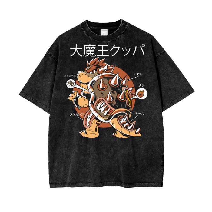 Bowser Acid Wash Oversize T-Shirt -