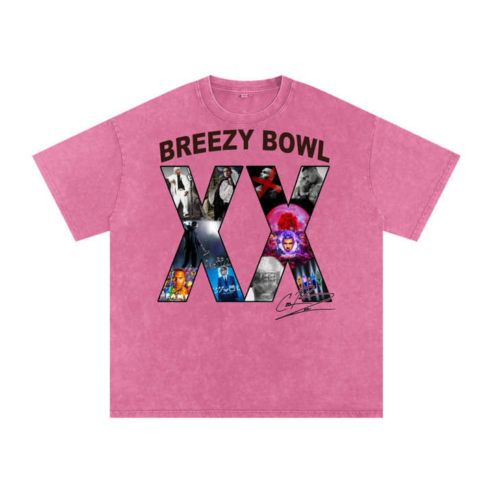 Chris Brown Breezy Bowl Acid Wash Oversize T-Shirt