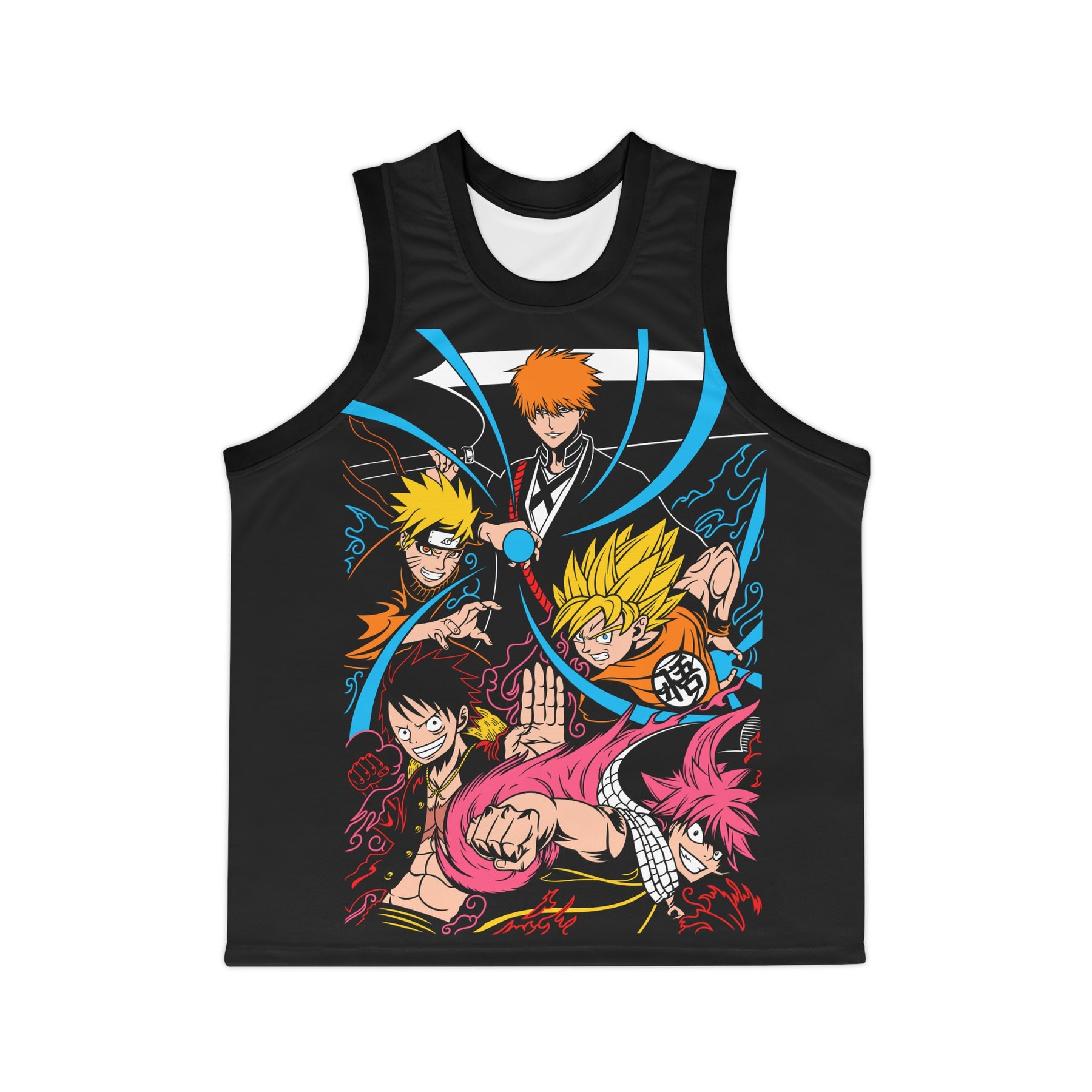 Anime Heros Unisex Basketball Jersey (AOP) - IGZ Clothing
