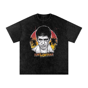 Scarface Acid Wash Oversize T-Shirt