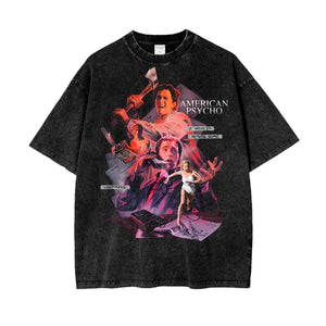 American Psycho Oversize Snow Washed T-Shirt ODMPOD