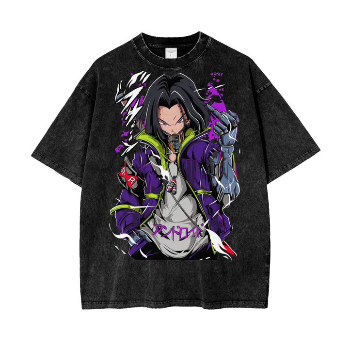 Android 17 Oversize Snow Washed T-Shirt ODMPOD