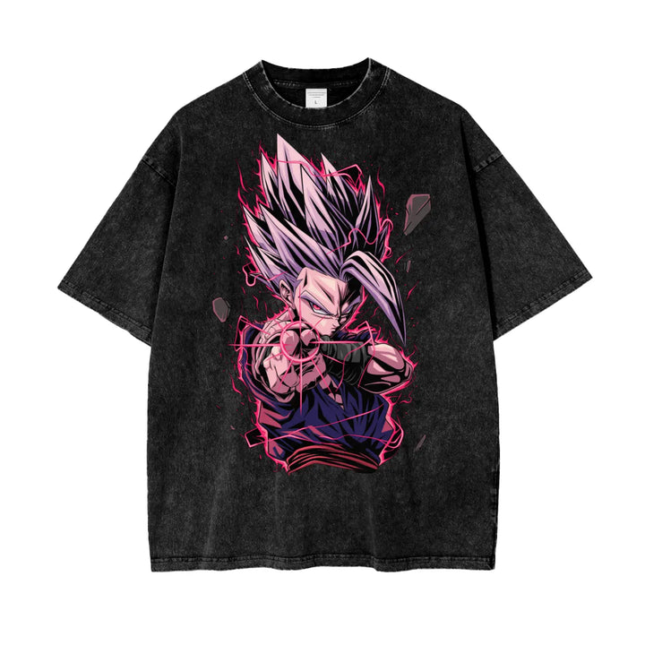 Beast Gohan Dragonball Super Oversize Snow Washed T-Shirt ODMPOD