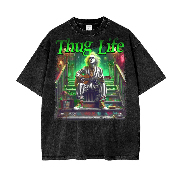 Beetlejuice Oversize Snow Washed T-Shirt ODMPOD