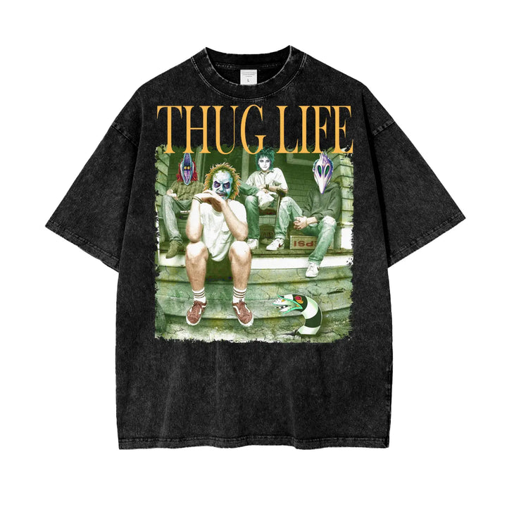 Beetlejuice Oversize Snow Washed T-Shirt ODMPOD