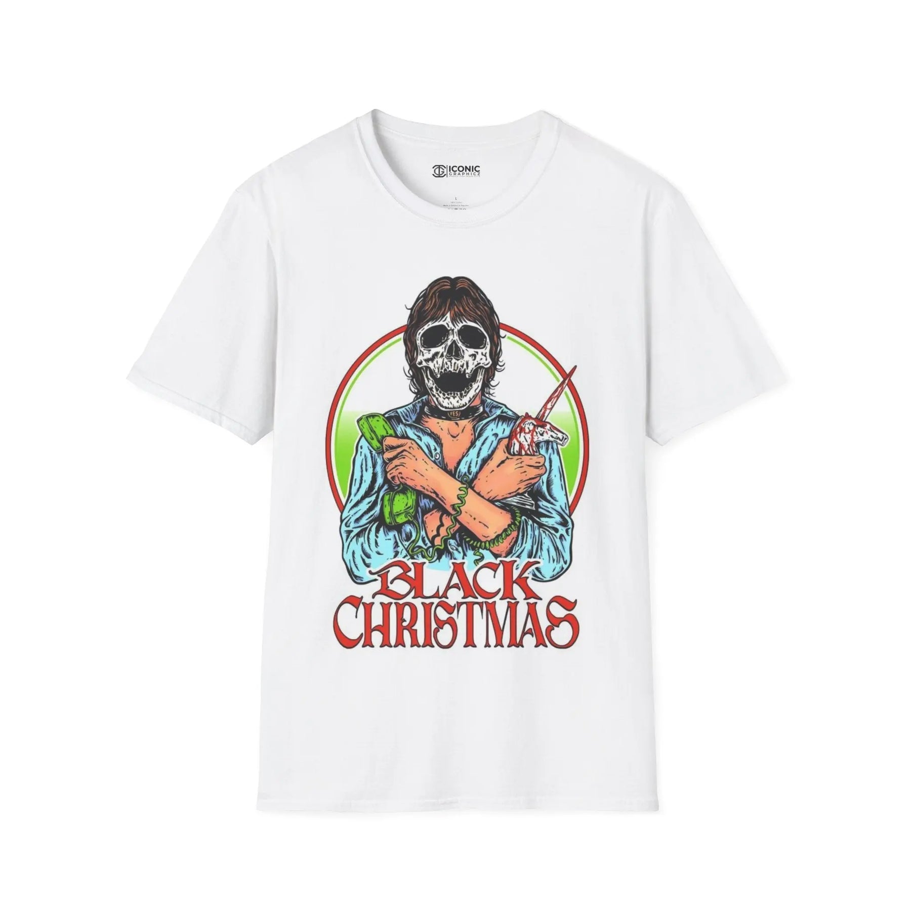 Black Christmas T-Shirt Printify