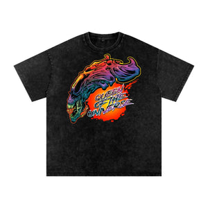 Bright Alien Acid Wash Oversize T-Shirt - 250 GSM ODMPOD