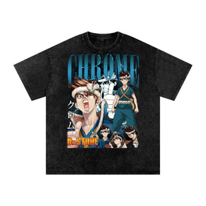 Chrome Dr Stone Acid Wash Oversize T-Shirt ODMPOD