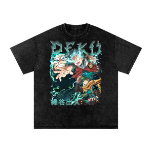 Deku My hero academia Acid Wash Oversize T-Shirt ODMPOD