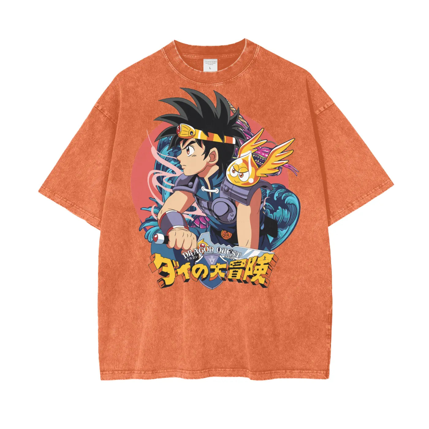 Dragon Quest Oversize Snow Washed T-Shirt ODMPOD