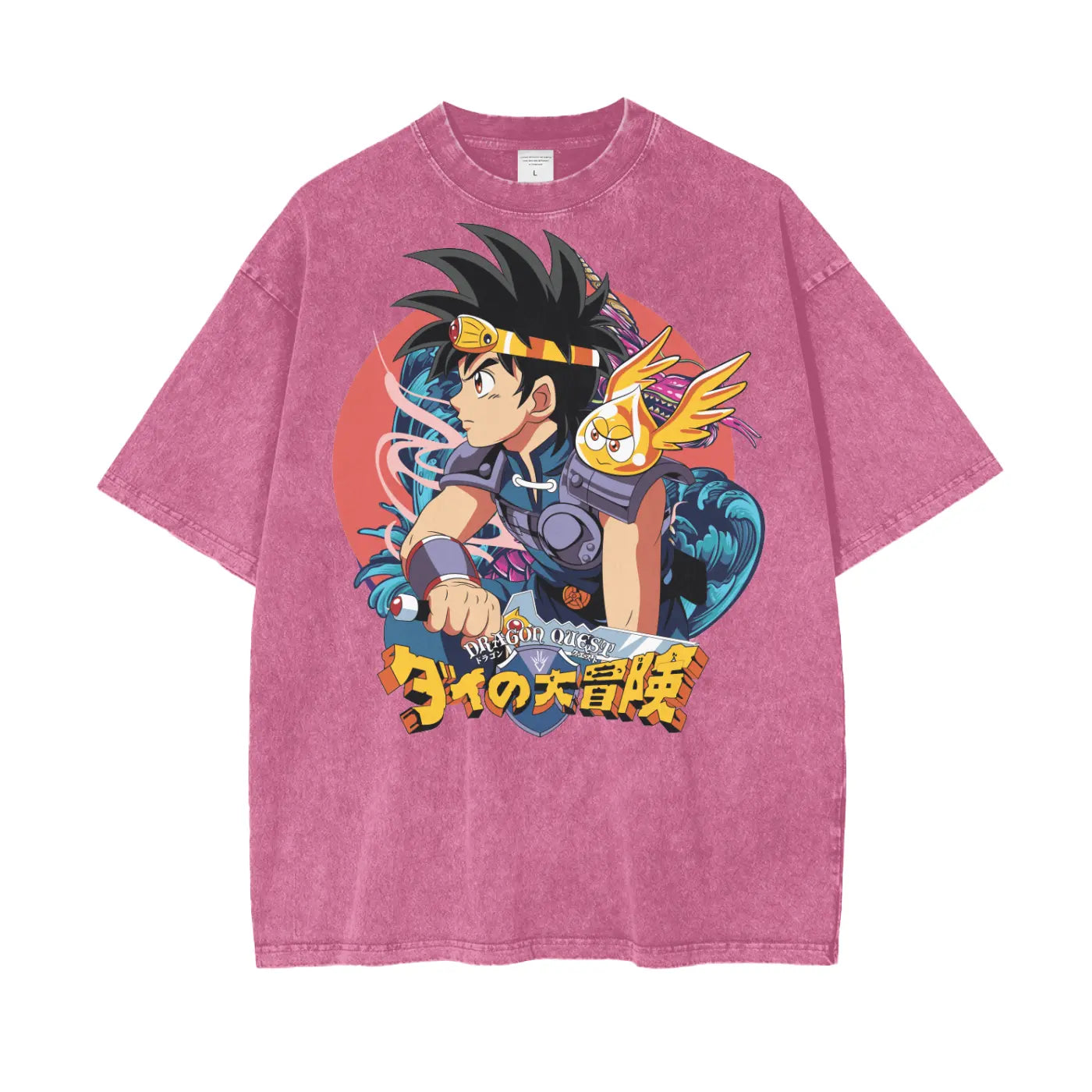 Dragon Quest Oversize Snow Washed T-Shirt ODMPOD