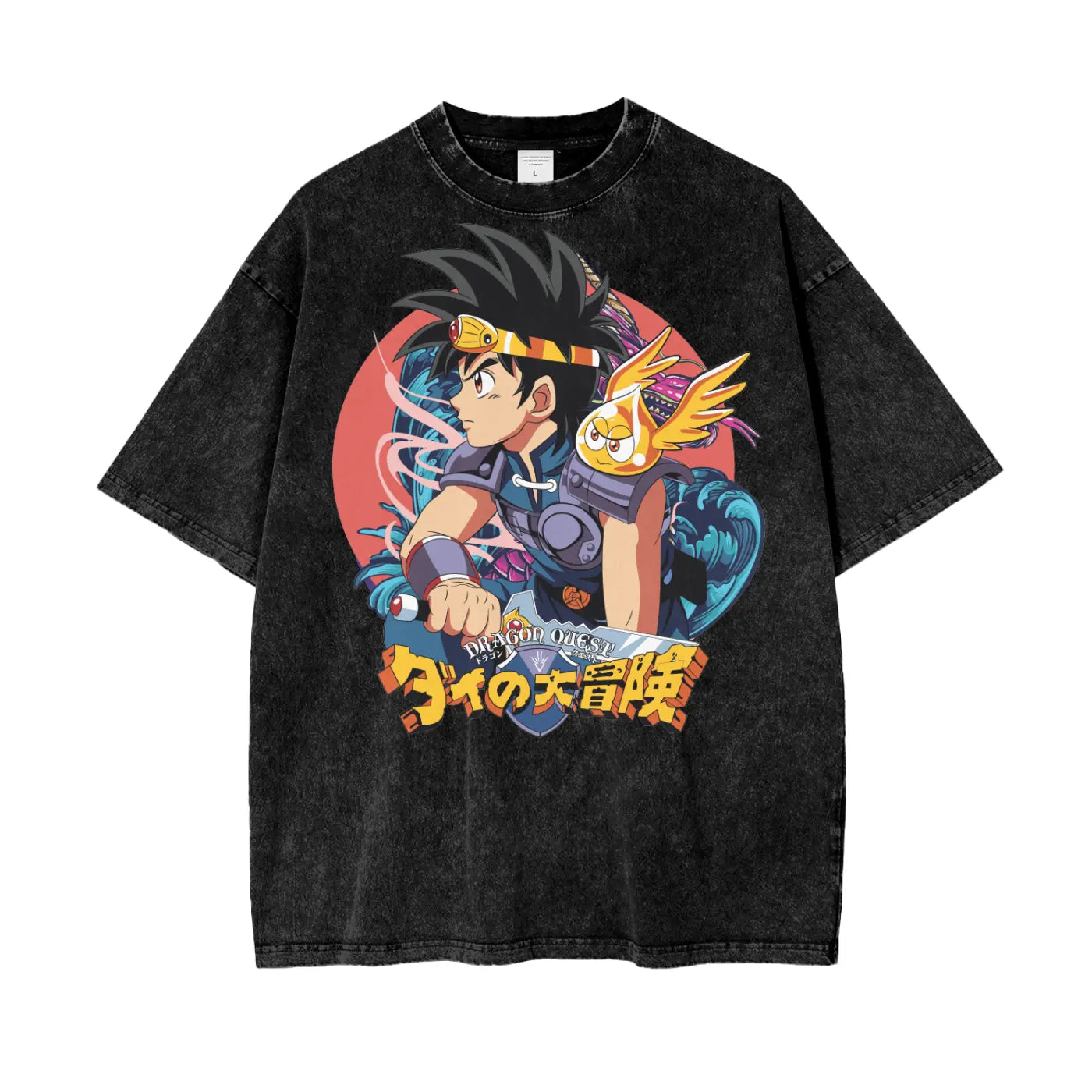 Dragon Quest Oversize Snow Washed T-Shirt ODMPOD