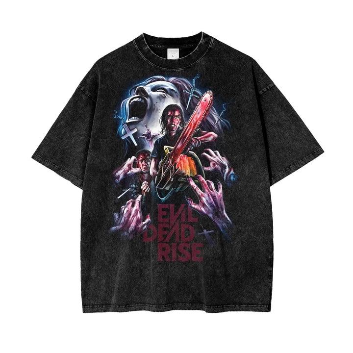 Evil Dead Rise Oversize Snow Washed T-Shirt ODMPOD
