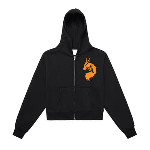 Fleeced Naruto Zip-Up Cropped Hoodie ODMPOD