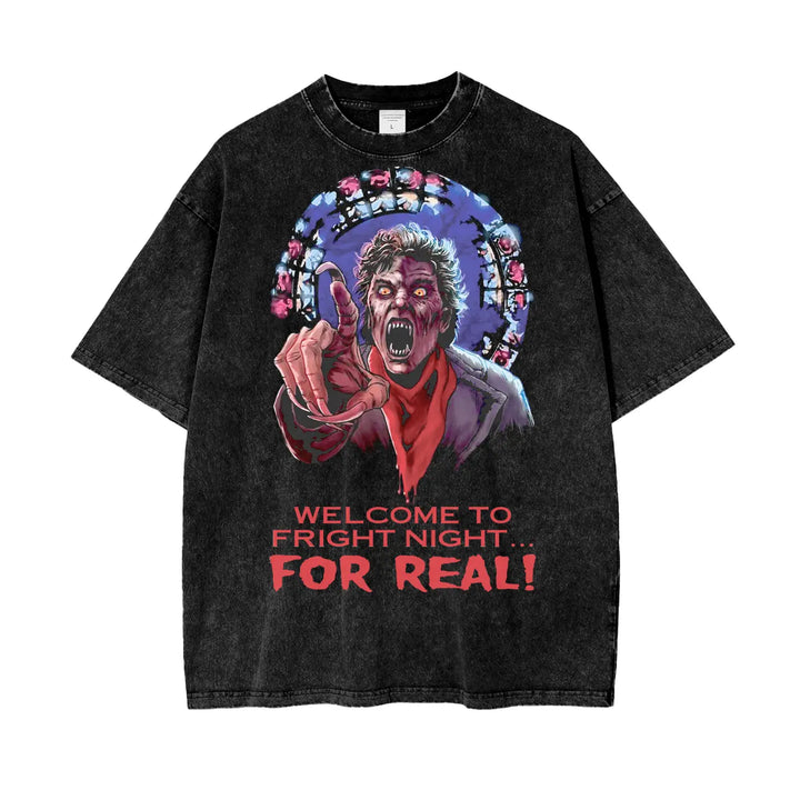 Fright Night Oversize Snow Washed T-Shirt ODMPOD