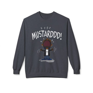 Funny Kendrick Mustard Crying Sweatshirt | Unisex Midweight Crewneck | Perfect Gift for Food Lovers Printify