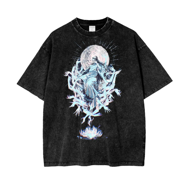Geto Jujitsu Kaisen Oversize Snow Washed T-Shirt ODMPOD