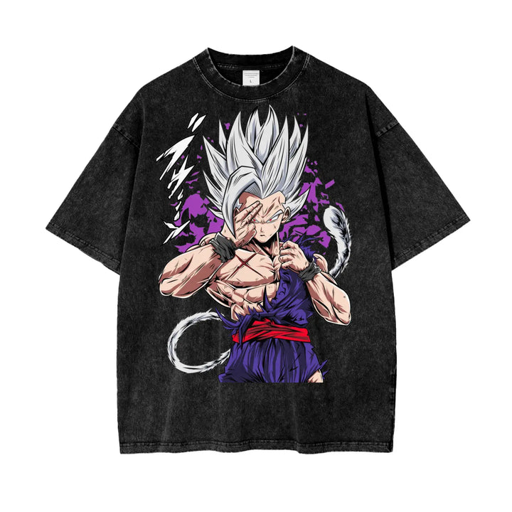 Gohan Beast Dragonball Super Oversize Snow Washed T-Shirt ODMPOD
